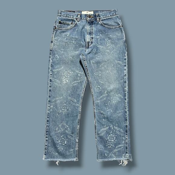 Free People Denim - Free People Vintage Levis Jeans Hand Painted Beecher Proch Faded Blue 30x27